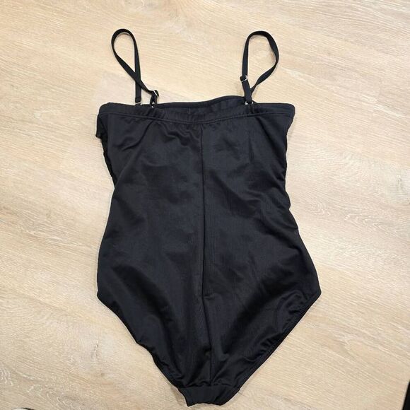 Magic Suit Swimsuit Women's Medium Black Ruffled Spaghetti Strap Beach Summer - Picture 5 of 7